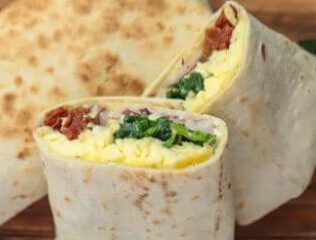 Egg breakfast wrap